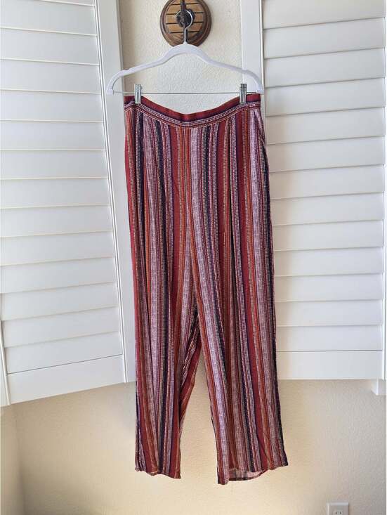Band of Gypsies Pants - Band of Gypsies Striped Wide Leg Pants Size L